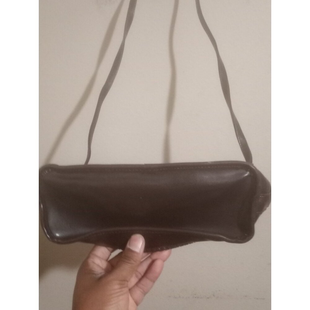 Brighton Brown Pebbles Leather and Brown Croc-Embossed Leather Shoulder Bag - Picture 7 of 11
